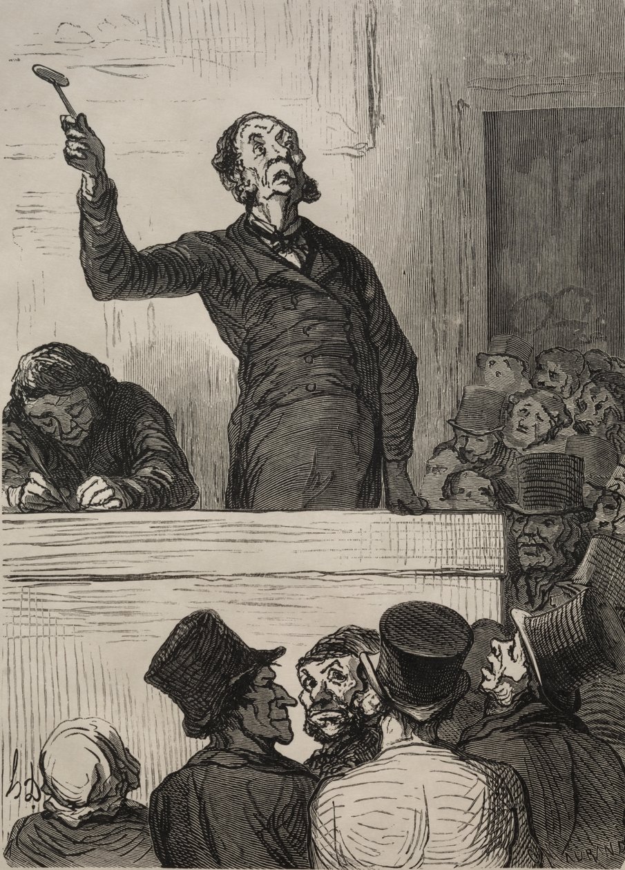 Auksjonsrommet: Auksjonarius av Francis Seymour Haden