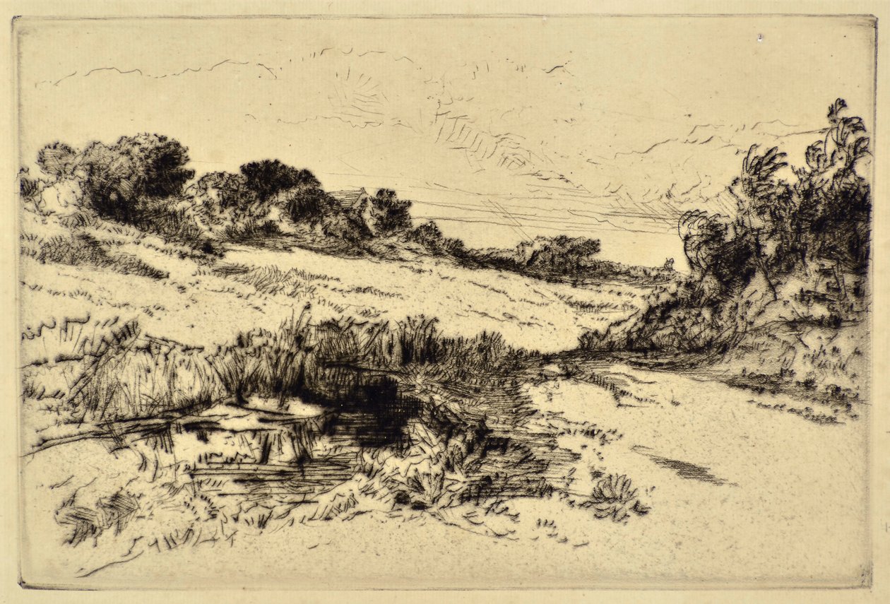 Vindmøllebakke nr.1 av Francis Seymour Haden
