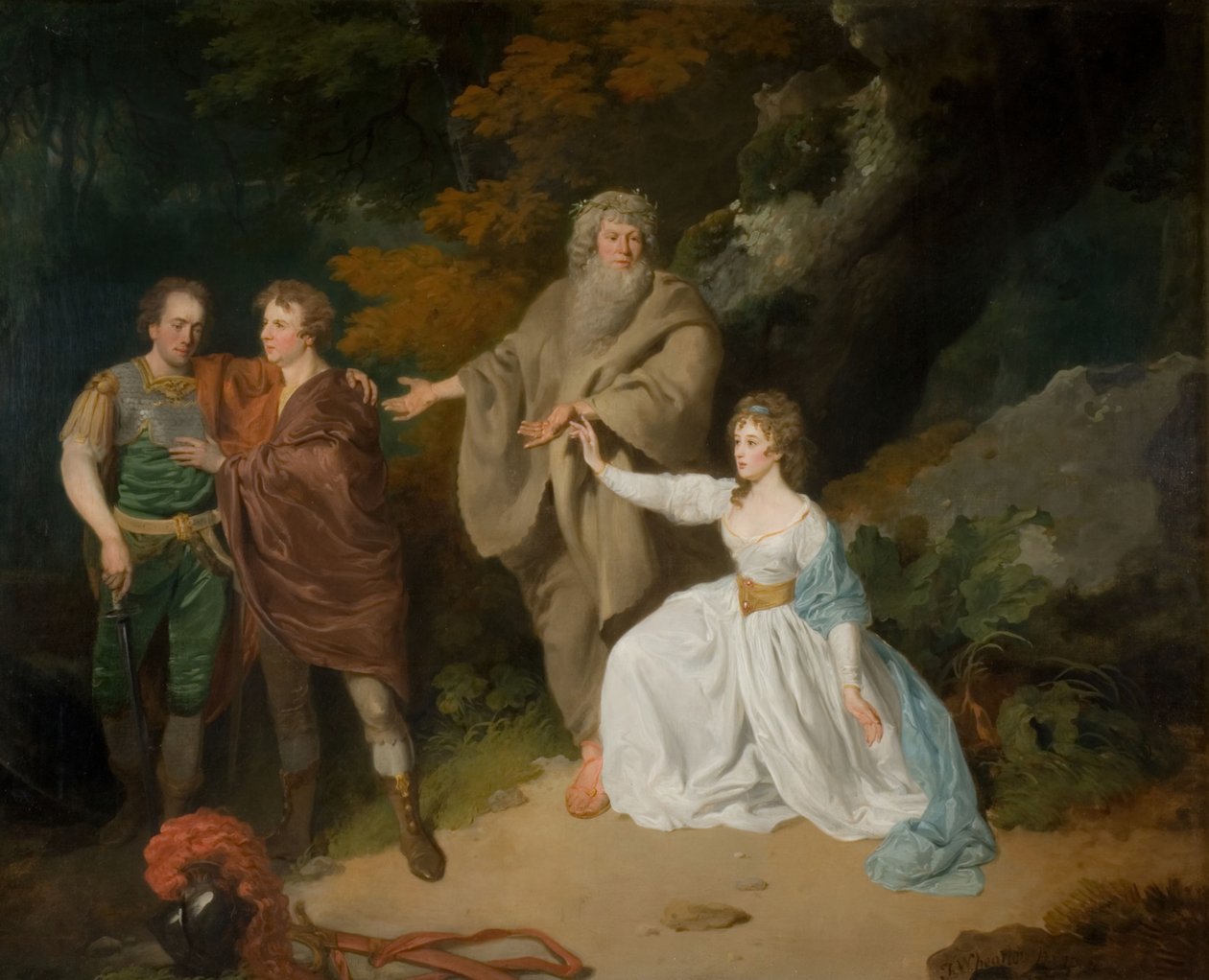 En scene fra Shakespeares The Tempest, 1787. av Francis Wheatley