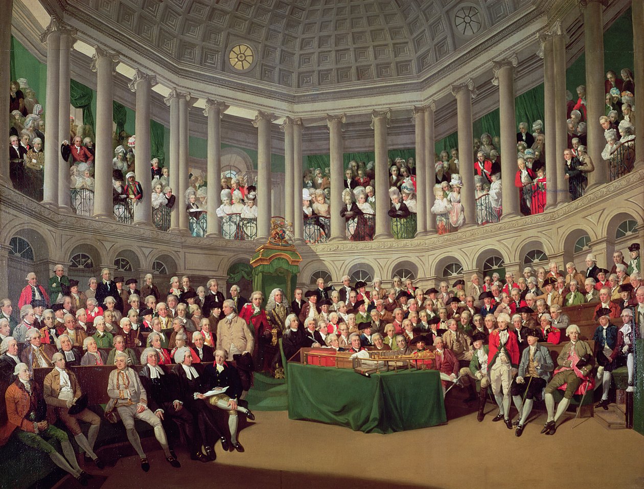 Det irske underhuset av Francis Wheatley