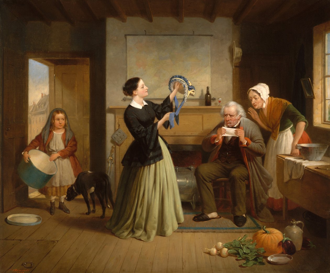 The New Bonnet, 1858. av Francis William Edmonds