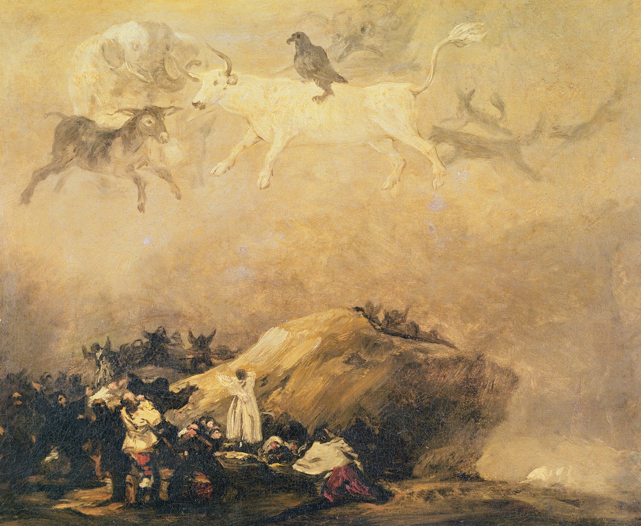 Capriccio Scene: Animals in the Sky av Francisco de Goya