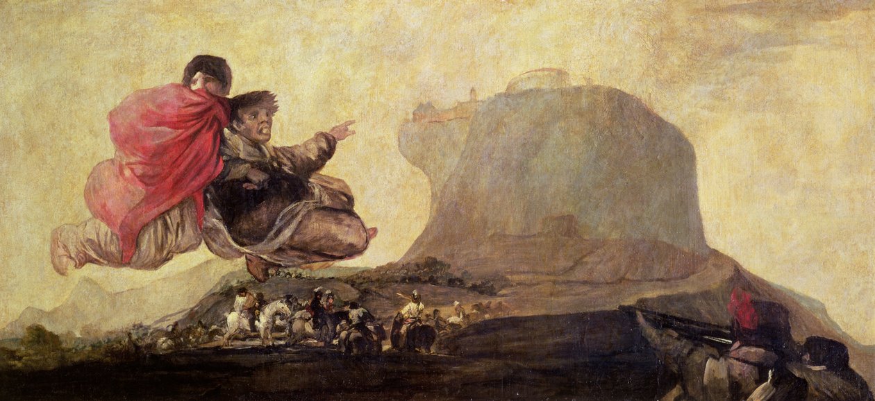 Fantastic Vision (Asmodeus) 1821-23 (olje på gesso overført til lin) av Francisco de Goya