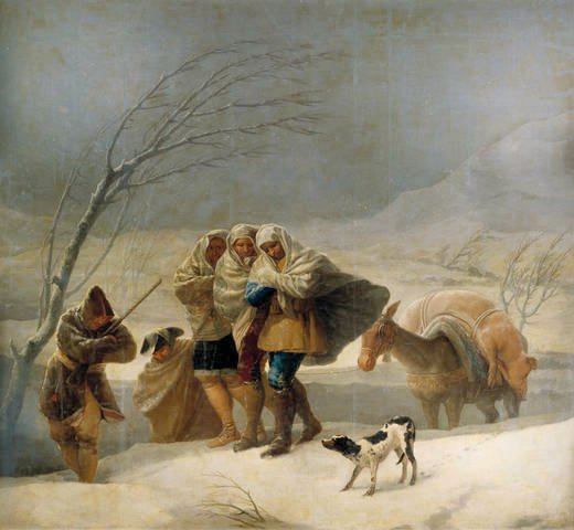 Snøfall av Francisco de Goya