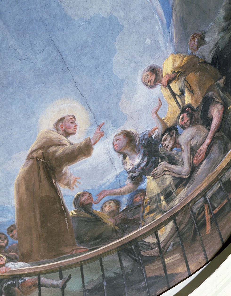 St. Anthony Preaching, detalj fra Miracle of St. Anthony of Padua, fra kuppelen, 1798 av Francisco de Goya