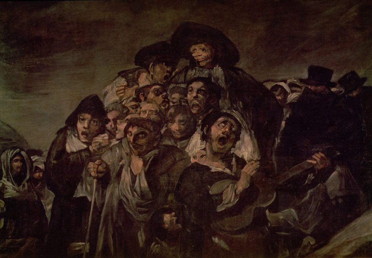Pilgrimsreise til bassenget i San Isidro, detalj, 1821 (detalj av 38639) av Francisco de Goya