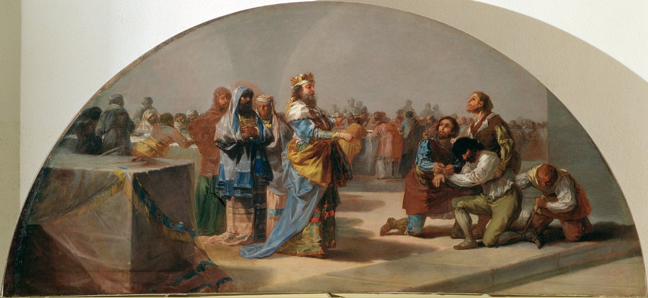 Lignelsen om gjestene ved kongens sønns bryllup, 1796-97 av Francisco de Goya