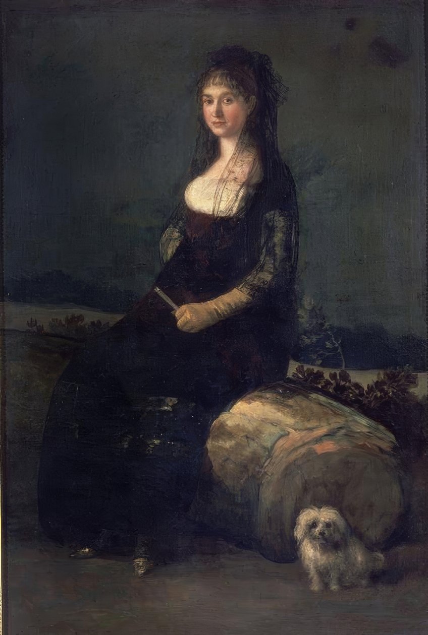 Spansk skole. Joaquina hengelås. Valencia, Fine Arts Museum - Colegio Pious V. Künstler: FRANCISCO DE GOYA. Lage: MUSEUM OF FINE ARTS-COLEGIO PIO V, VALENCIA, SPANIEN av Francisco de Goya