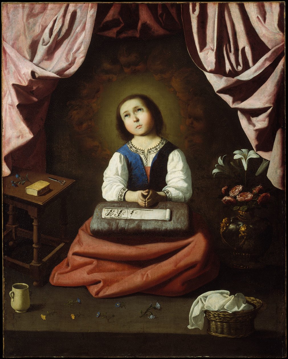 Jomfru Maria ber av Francisco de Zurbaran