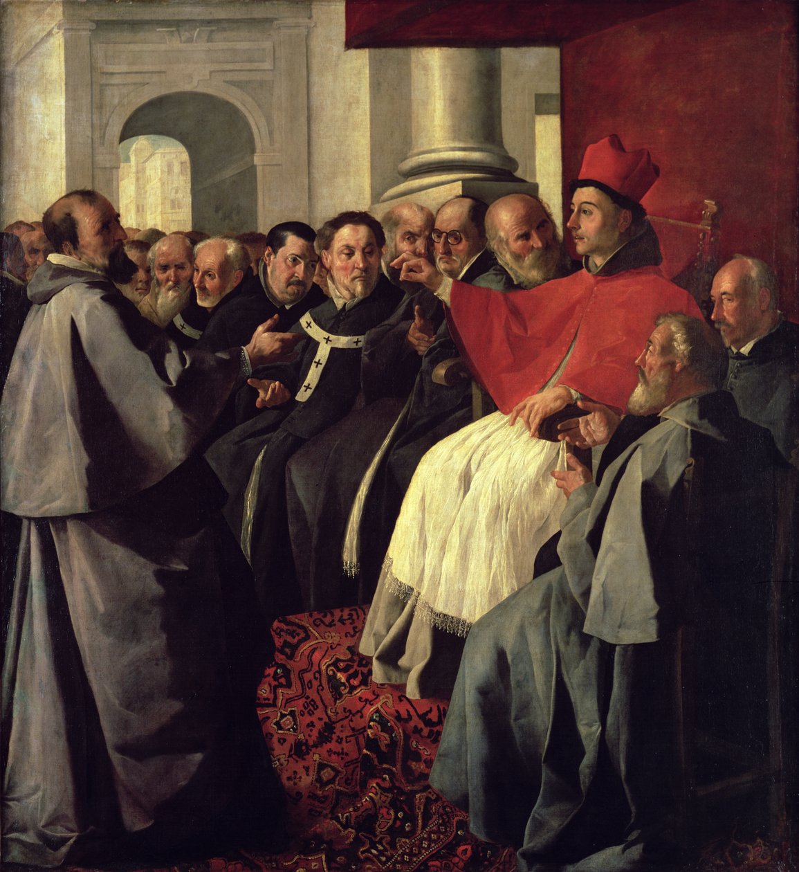St. Bonaventure (1221-74) ved konsilet i Lyon i 1274, 1627 av Francisco de Zurbaran
