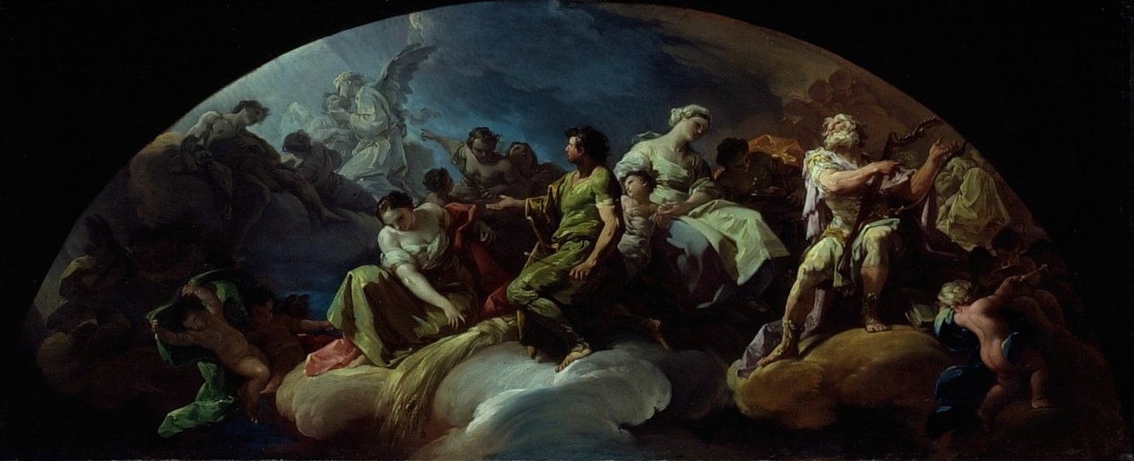Old Testament Figures in Paradise, 175160. av Francisco Bayeu