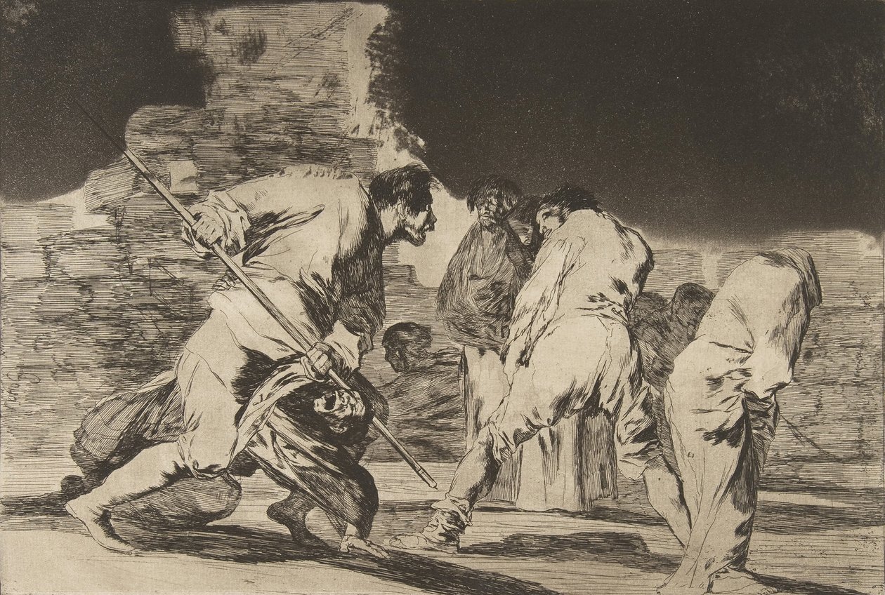 Tull og tull Ordspråkene, ca. 1816-23 utgitt 1864. av Francisco de Goya
