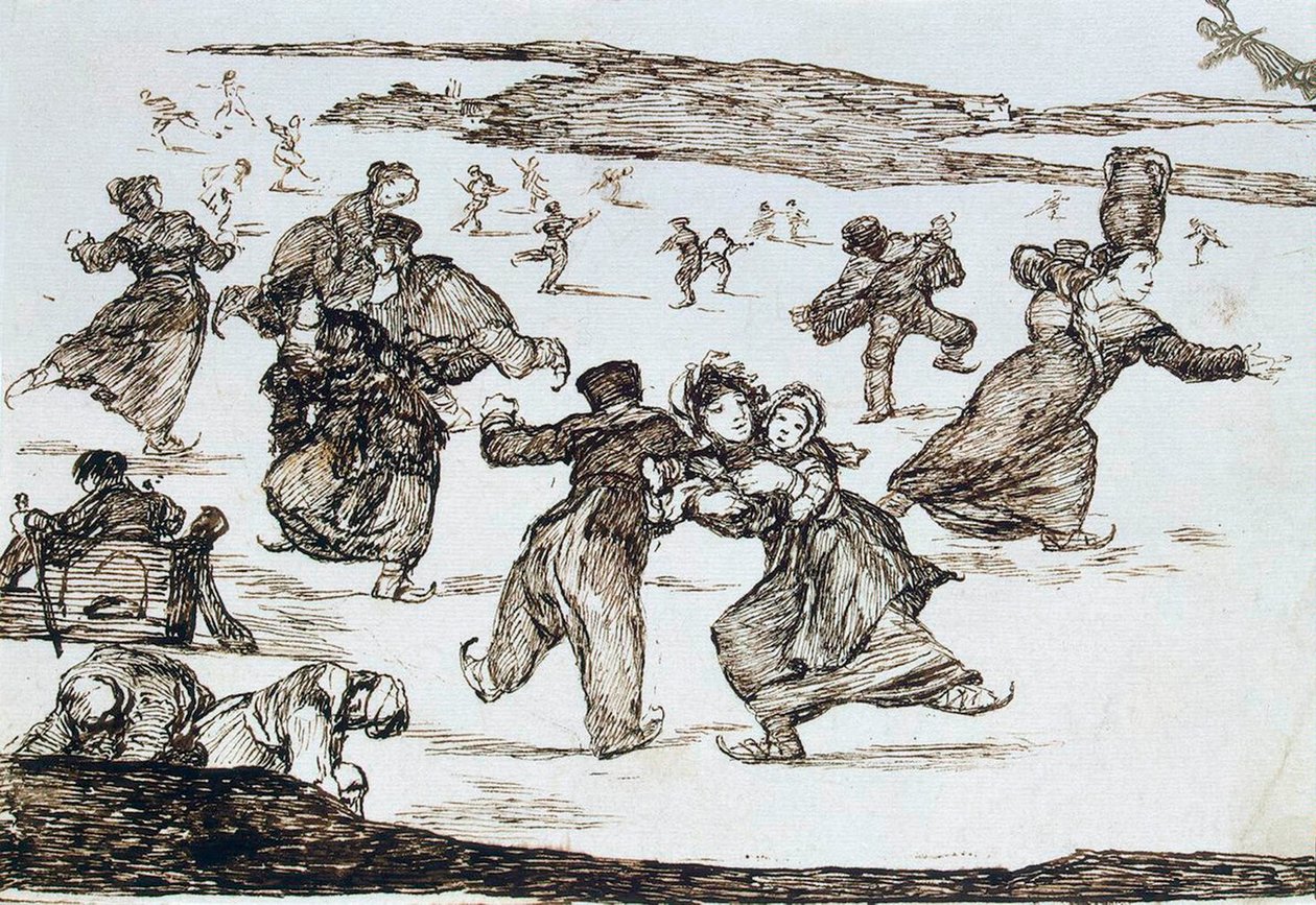 Skatere, mellom 1812 og 1823. av Francisco de Goya