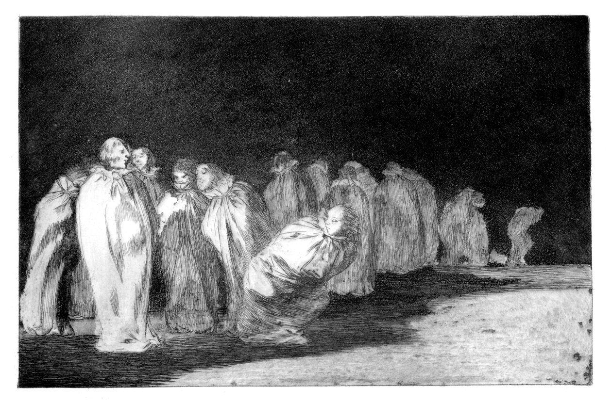 Mennene i sekker, 1819-1823 av Francisco de Goya