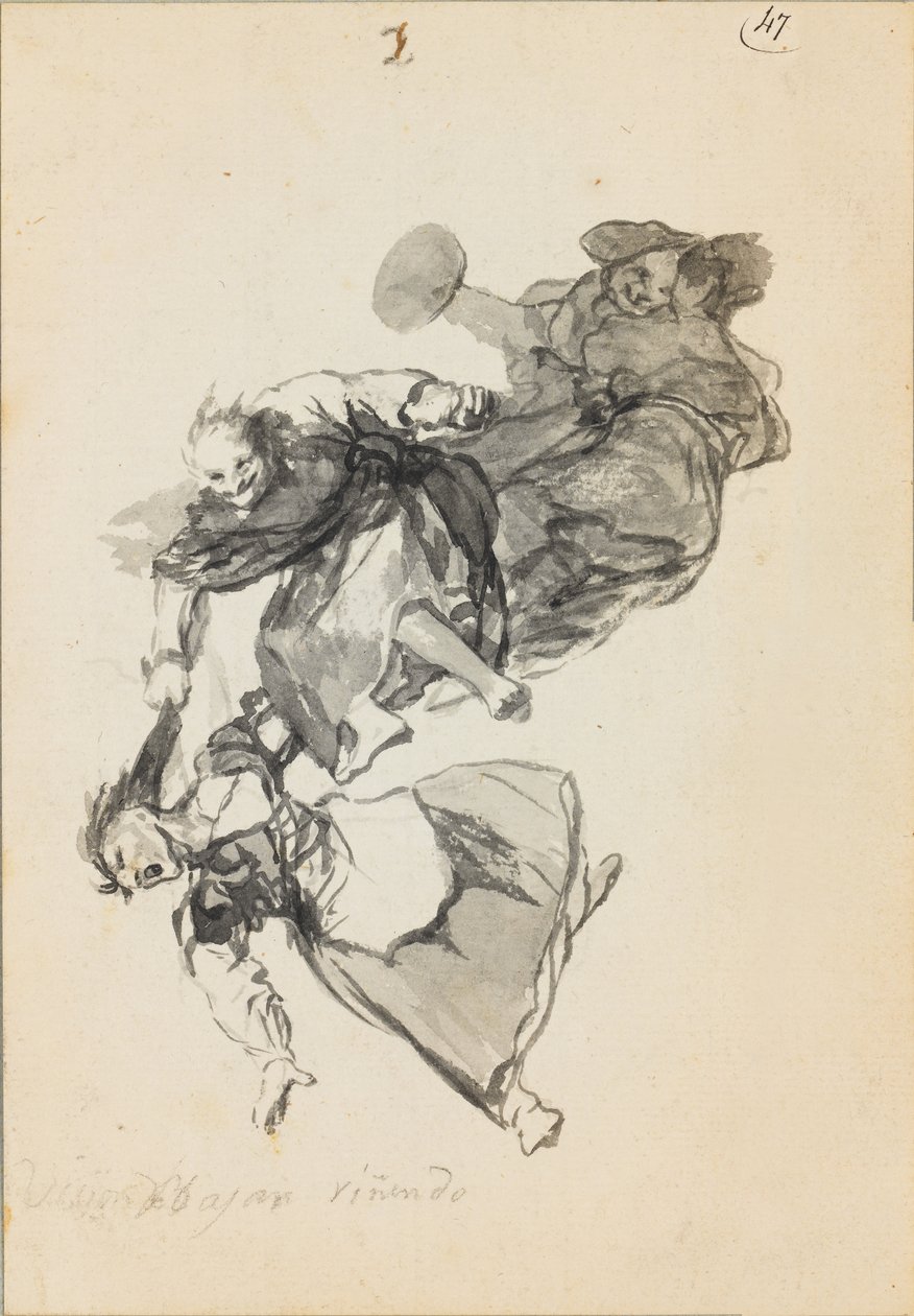De går ned og ler av Francisco de Goya
