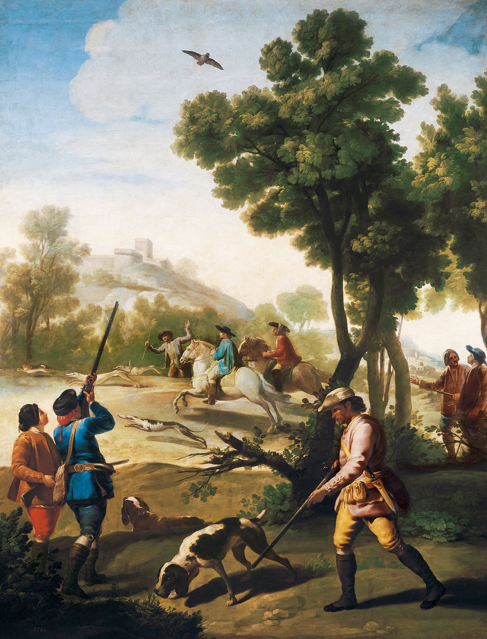 Jaktvaktel, 1775 av Francisco de Goya
