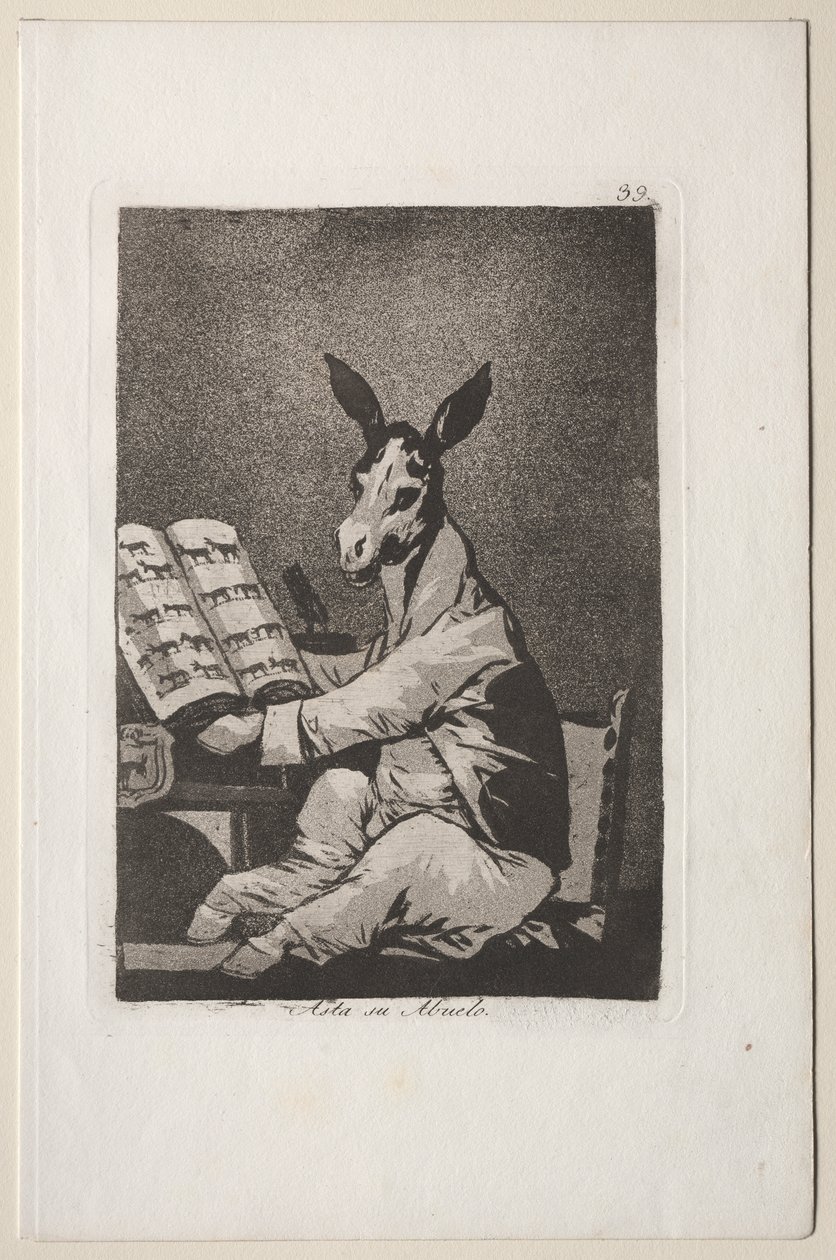 Caprichos: Og det var hans bestefar også. av Francisco de Goya