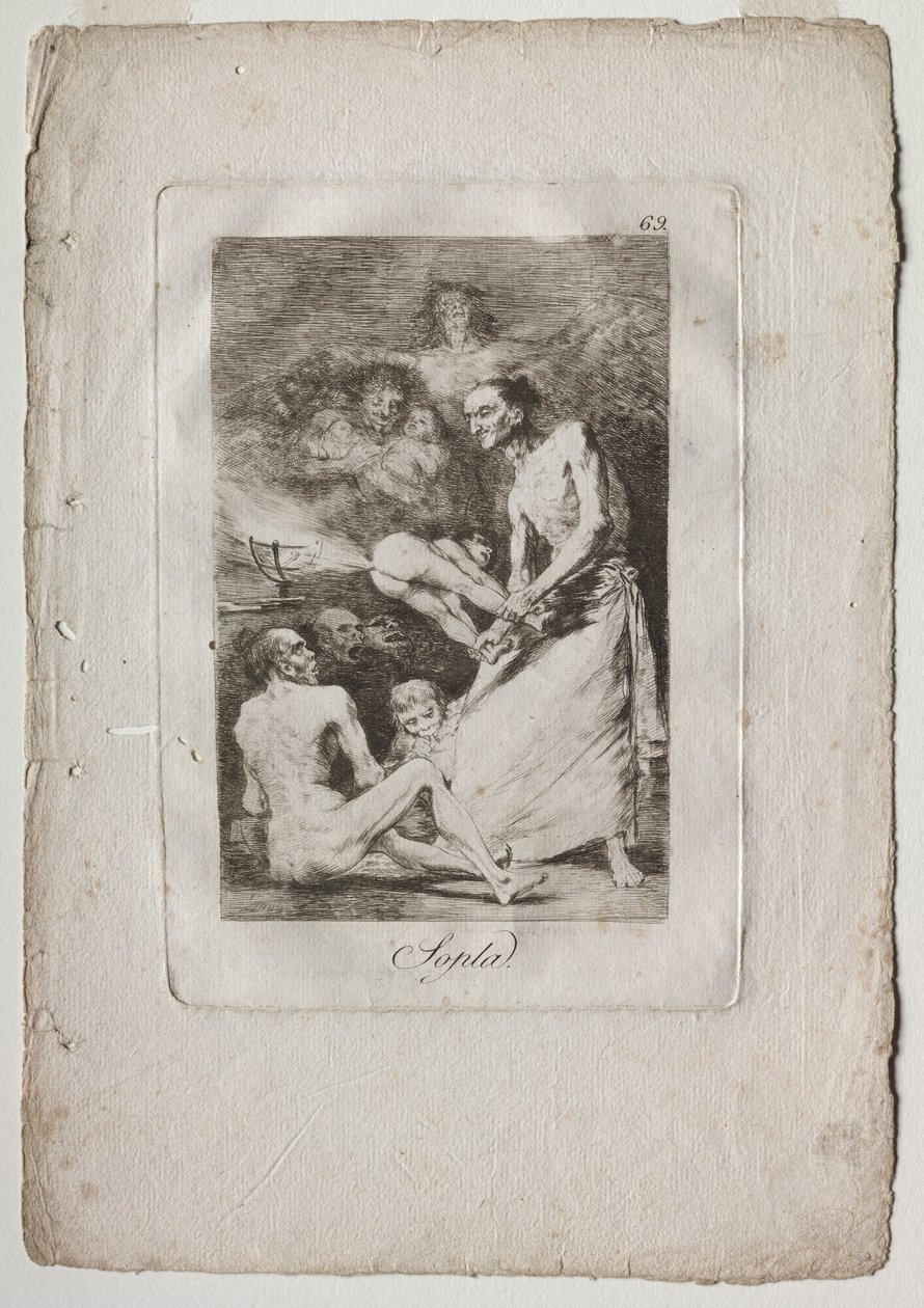 Caprichos: Blow, 1799. av Francisco de Goya