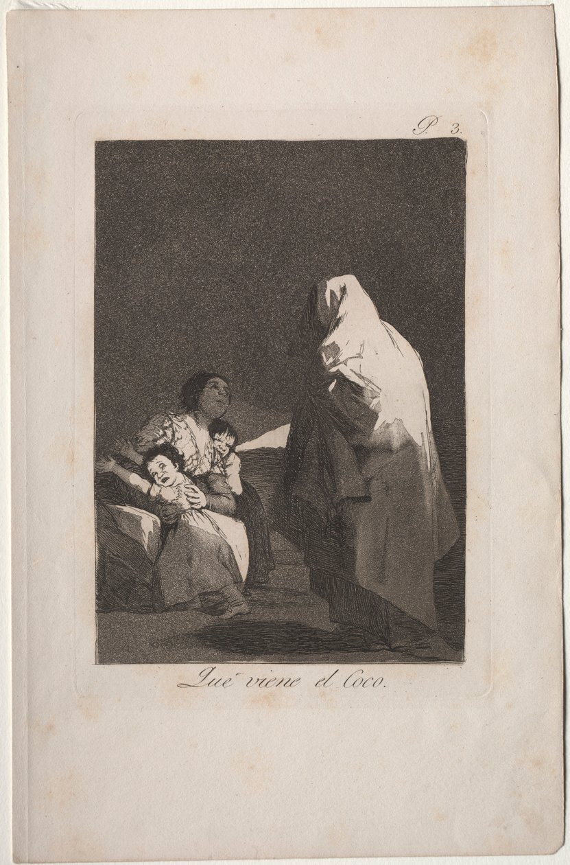 Caprichos: Here Comes the Bogieman. av Francisco de Goya