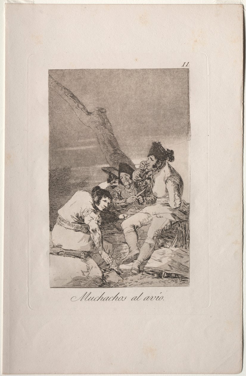 Caprichos: Gutter gjør klar.. av Francisco de Goya