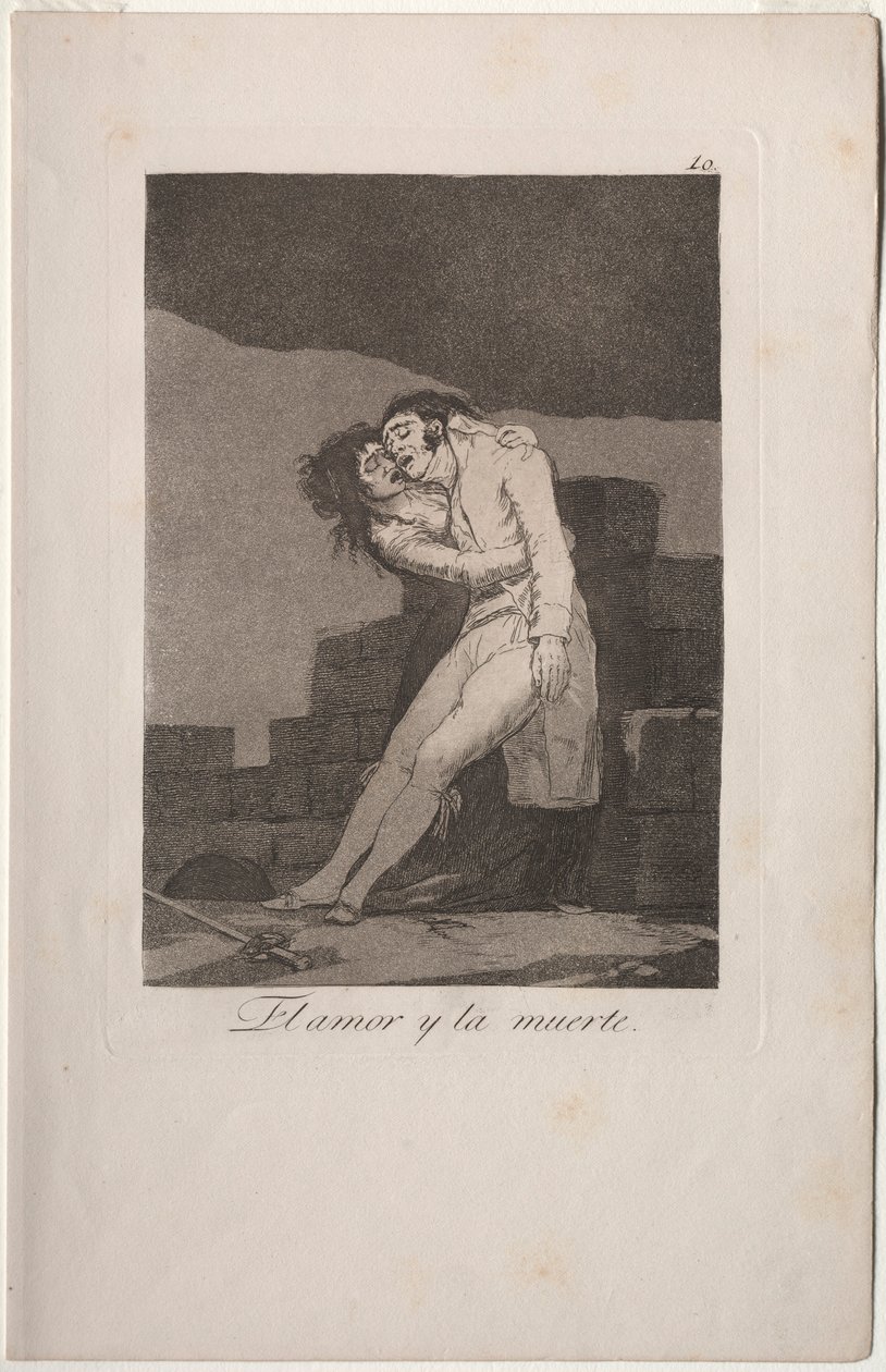 Caprichos: Kjærlighet og død. av Francisco de Goya