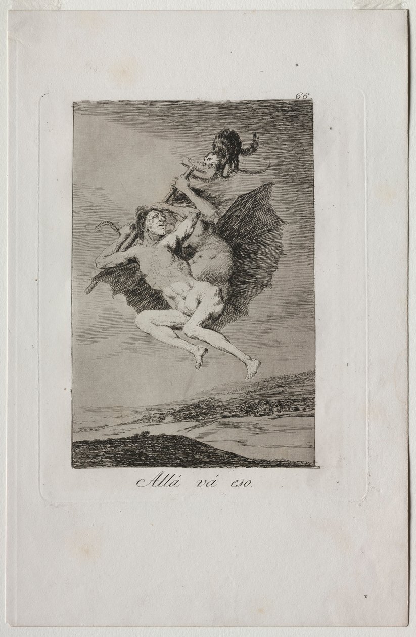 Caprichos: There It Goes.. av Francisco de Goya
