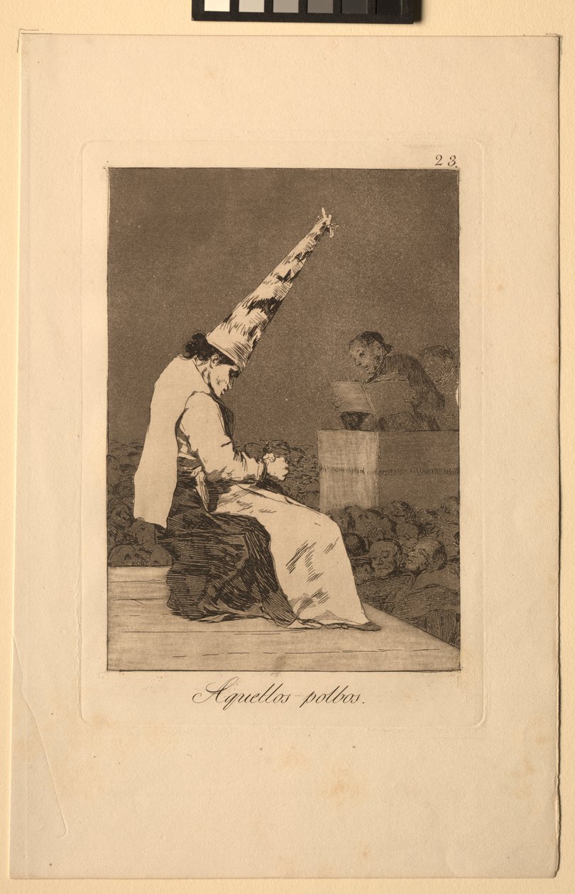Caprichos: Disse støvflekkene. av Francisco de Goya