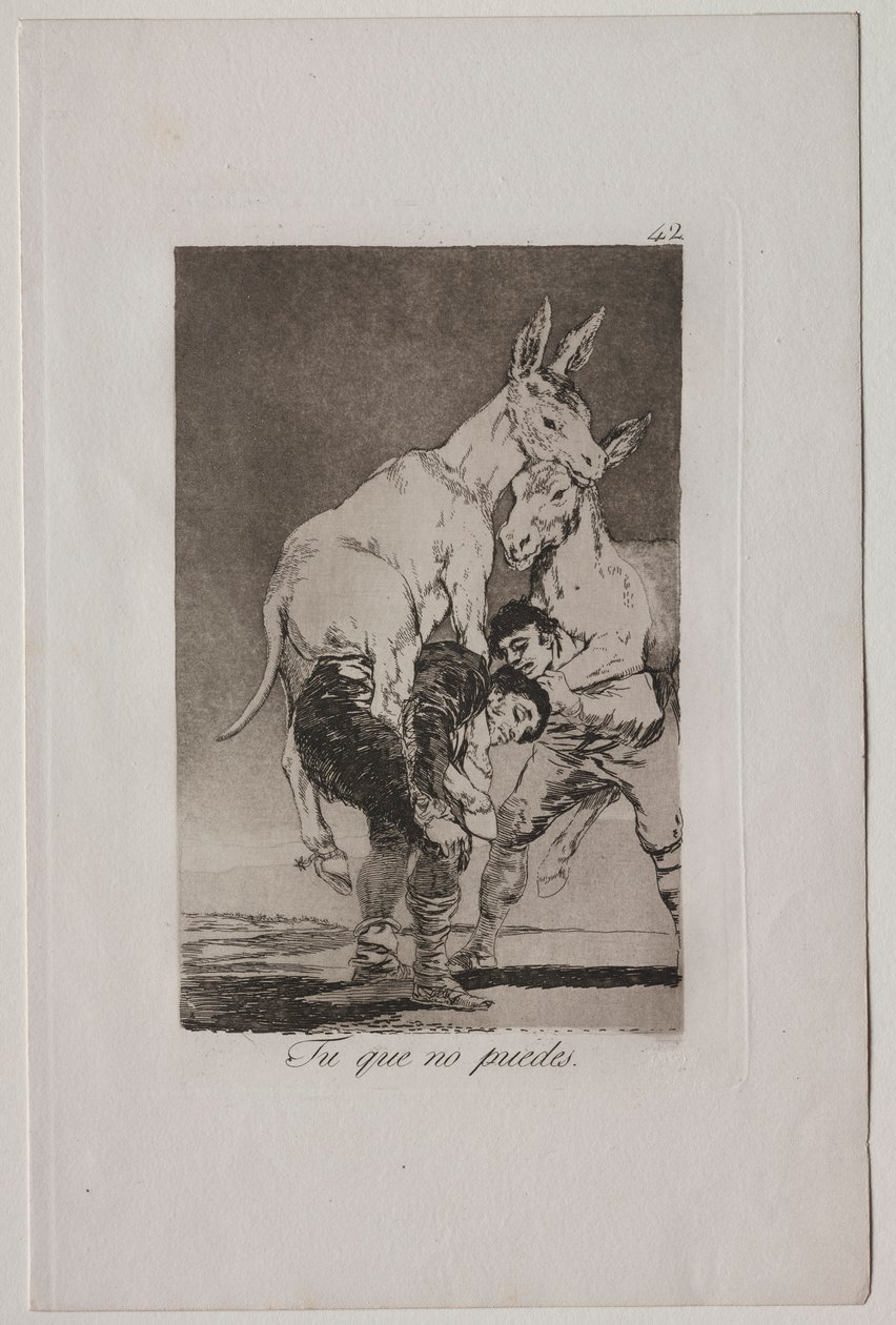 Caprichos: Du som ikke kan. av Francisco de Goya