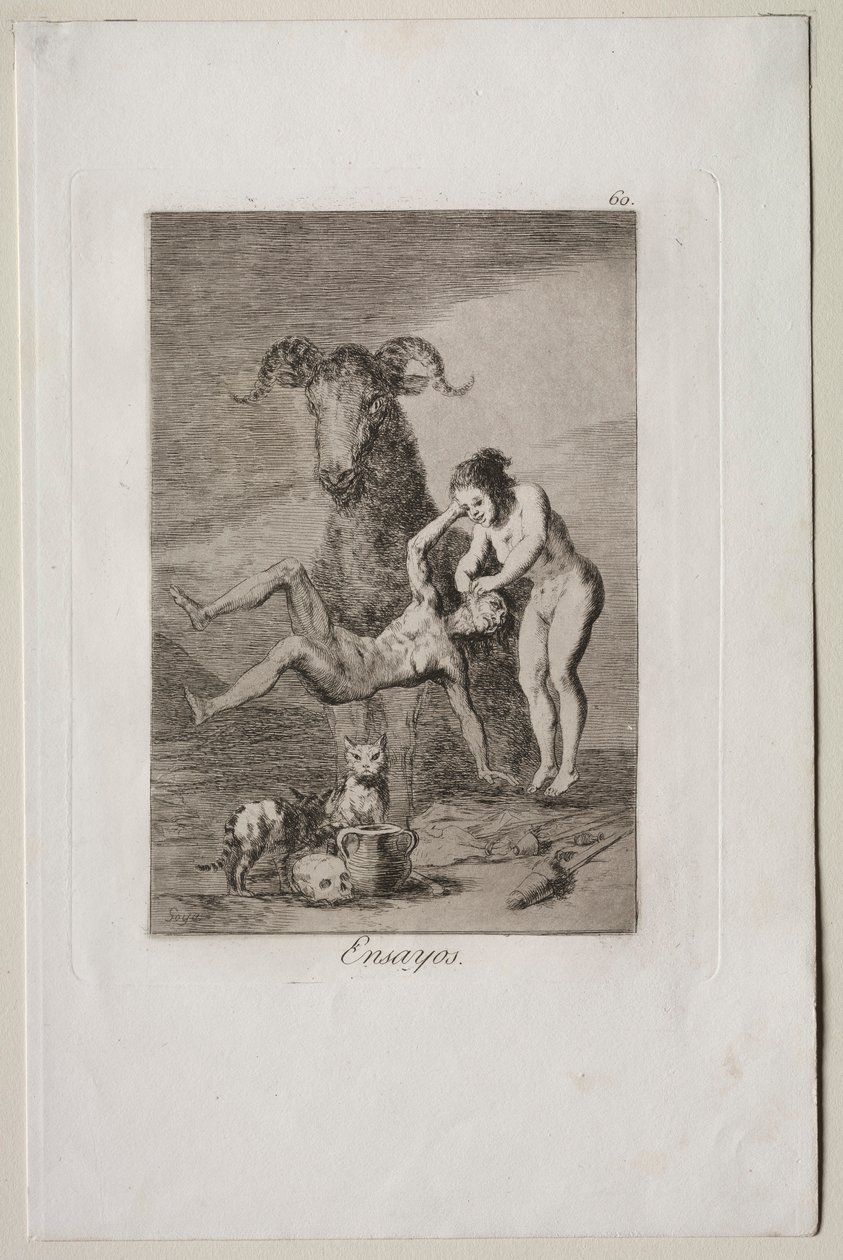 Caprichos: Prøver. av Francisco de Goya