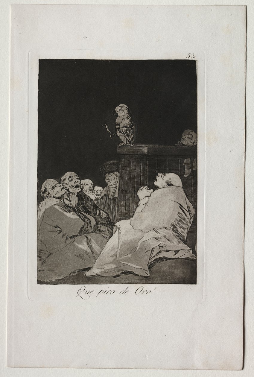 Caprichos: For et gullnebb! av Francisco de Goya