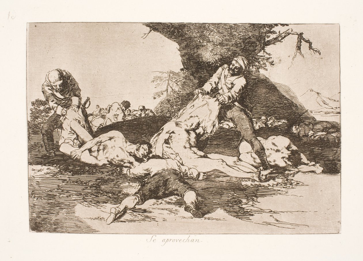 De utruster seg selv (16) av Francisco de Goya