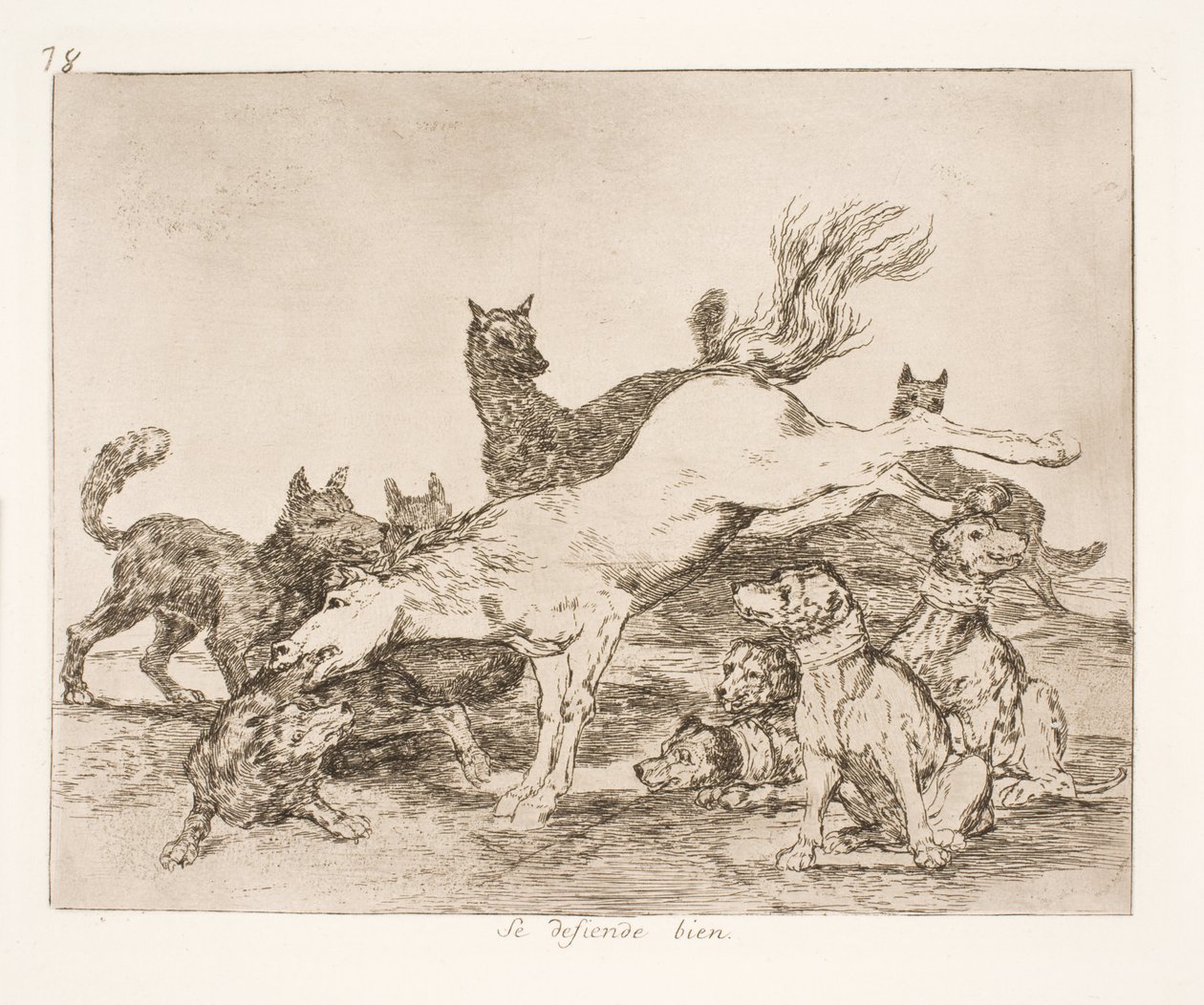 De forsvarer seg godt (78) av Francisco de Goya