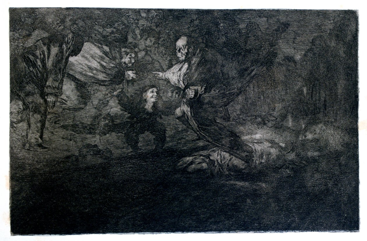 Gravferdsgåte, 1819-1823 av Francisco de Goya