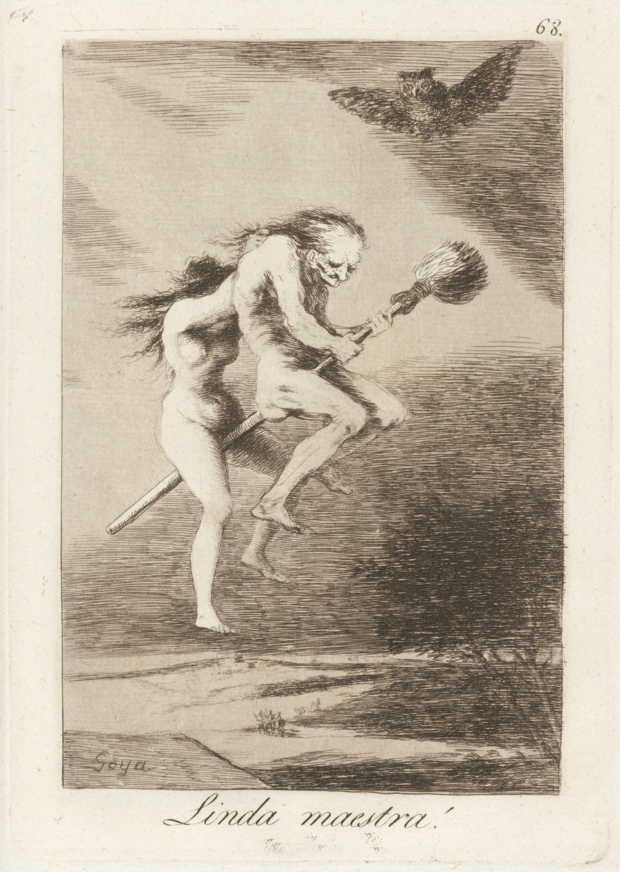 Linda maestra! (Nydelig lærer!) av Francisco de Goya
