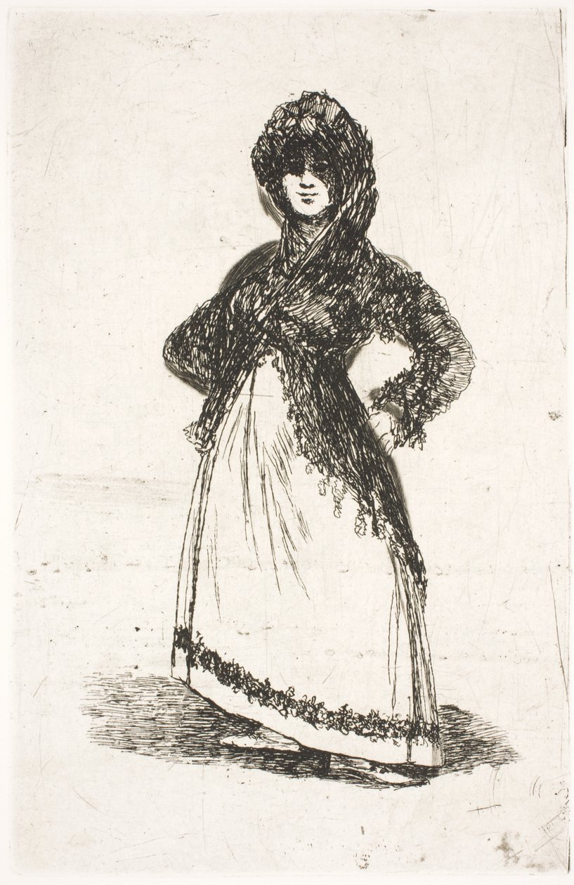 Maja, stående av Francisco de Goya