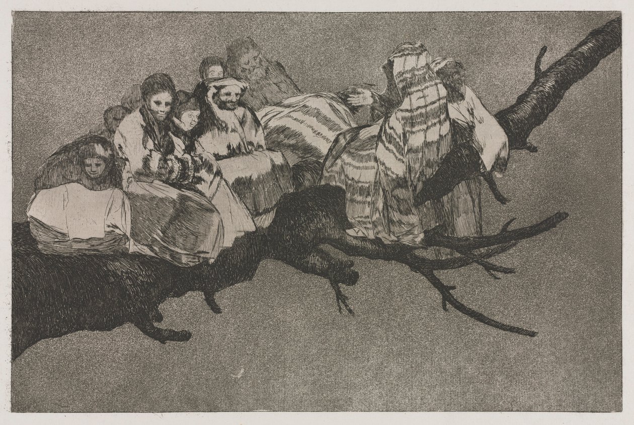 Ordspråkene: Latterlig dårskap, 1864. av Francisco de Goya
