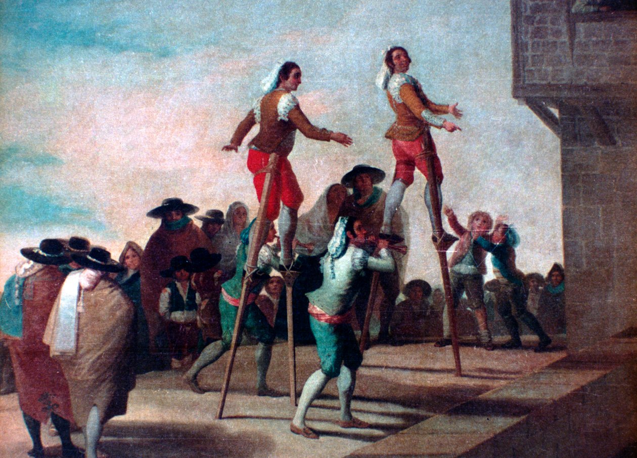 Styltene, c1785 av Francisco de Goya