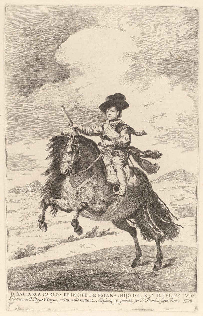 Baltasar Carlos av Francisco de Goya after Diego Velázquez