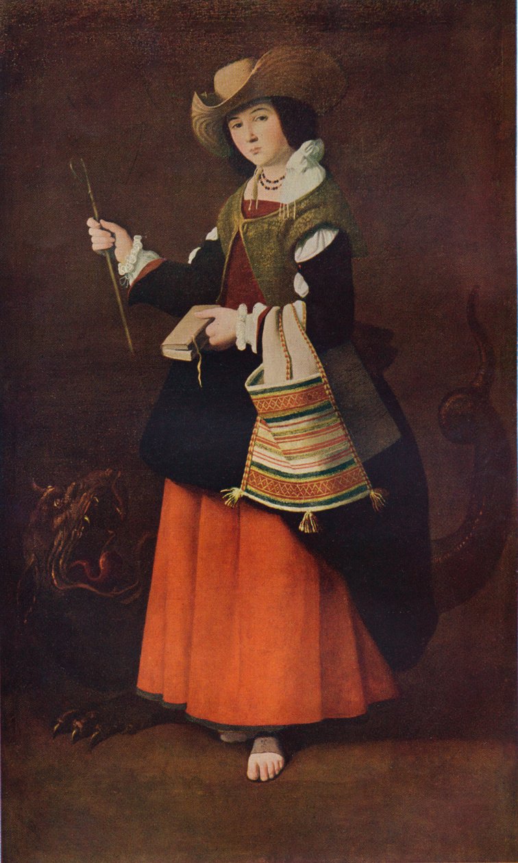 Den hellige Margareta av Antiokia, ca 1630, 1937 av Francisco de Zurbaran