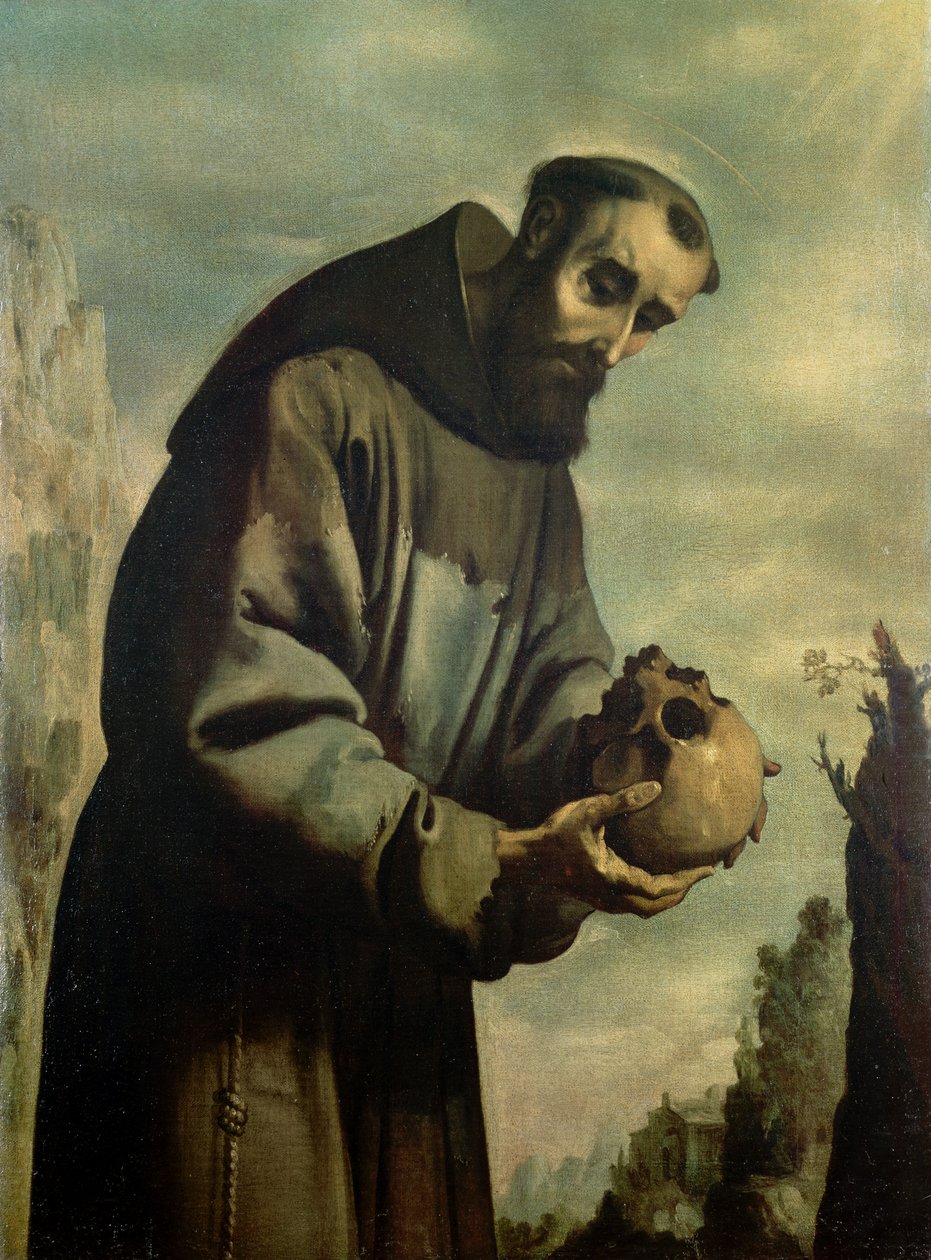 St. Frans i meditasjon av Francisco de Zurbaran