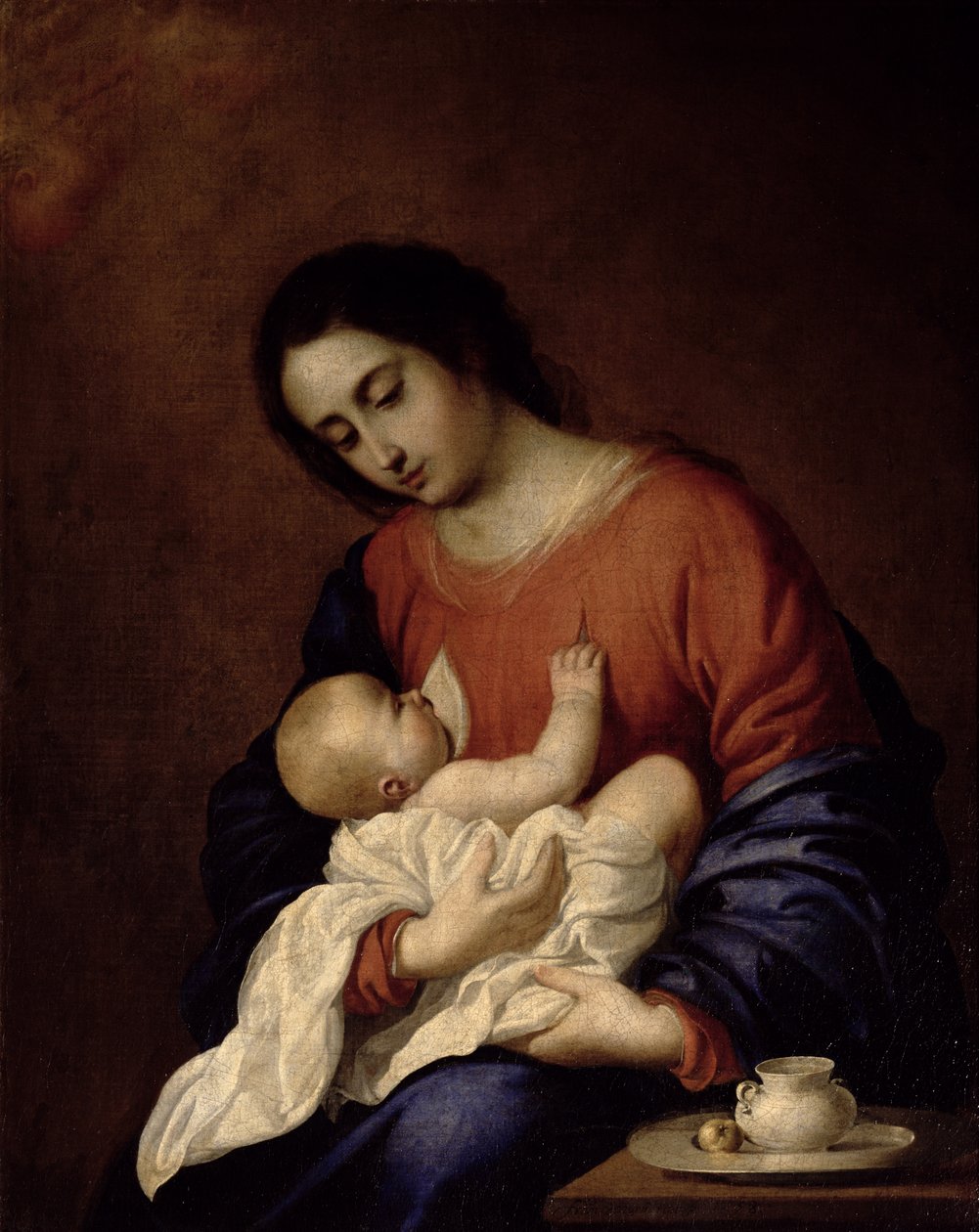 Jomfru og barn av Francisco de Zurbaran