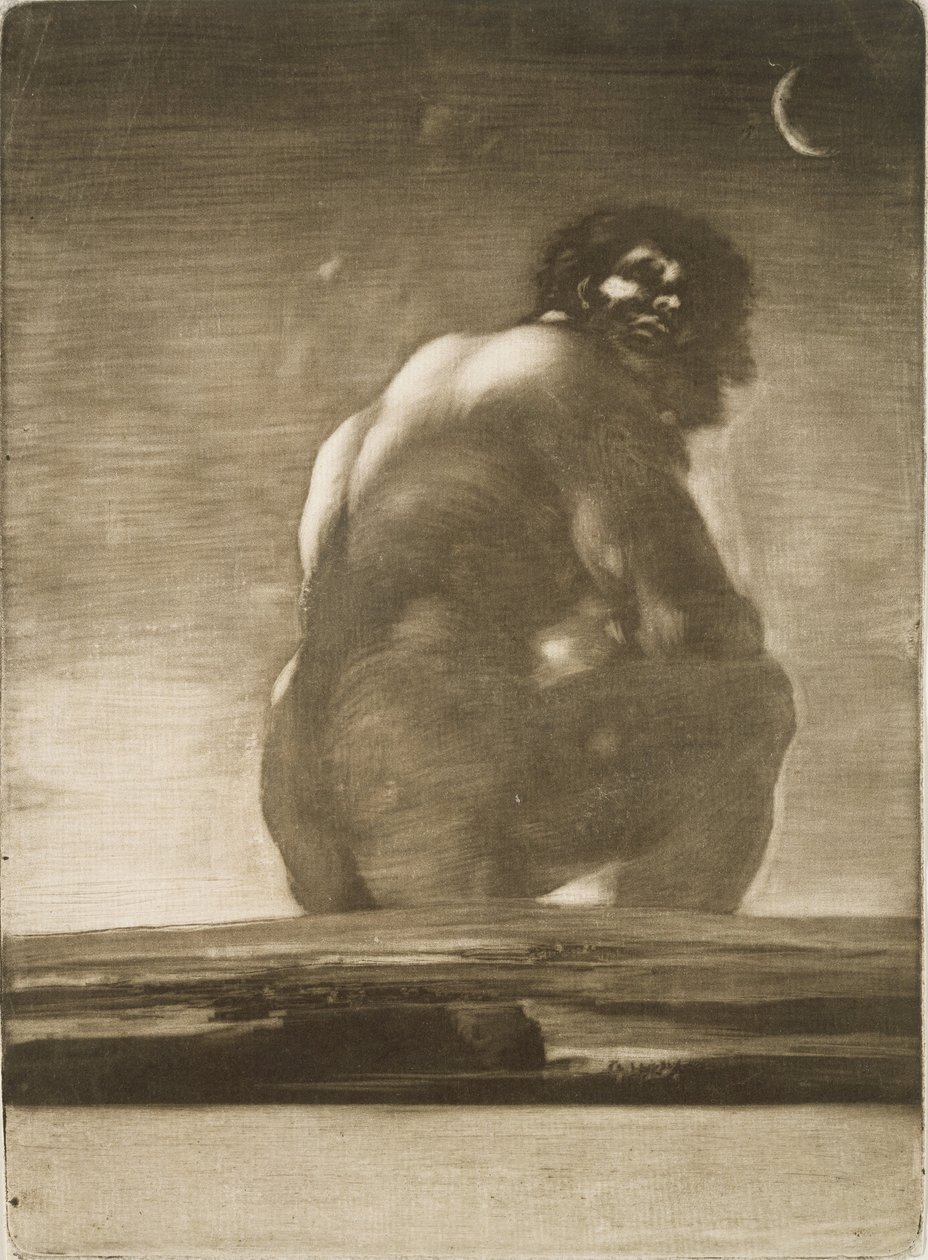 Sittende gigant av Francisco de Goya