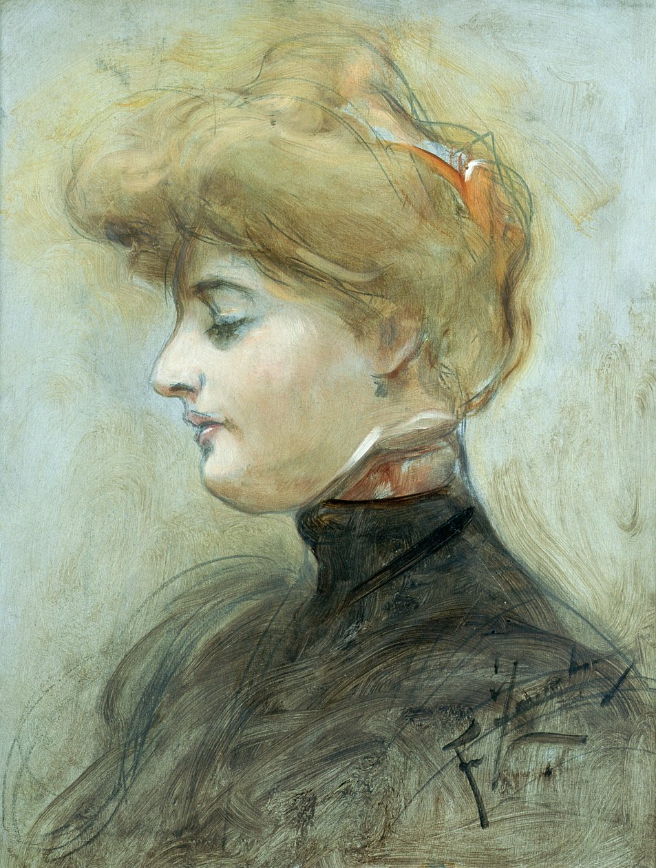 Leder av en blond kvinne, ca. 1895 av Franciszek Zmurko