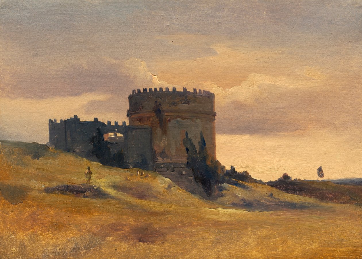 Graven til Cecaelia Metella, ca. 1830 av Francois Antoine Leon Fleury
