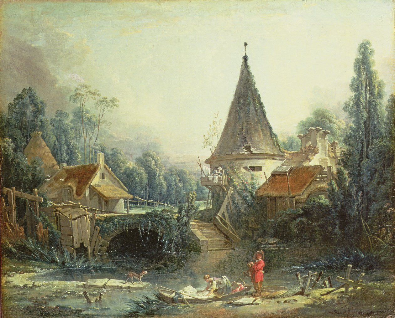 Landskap nær Beauvais, tidlig på 1740-tallet av François Boucher