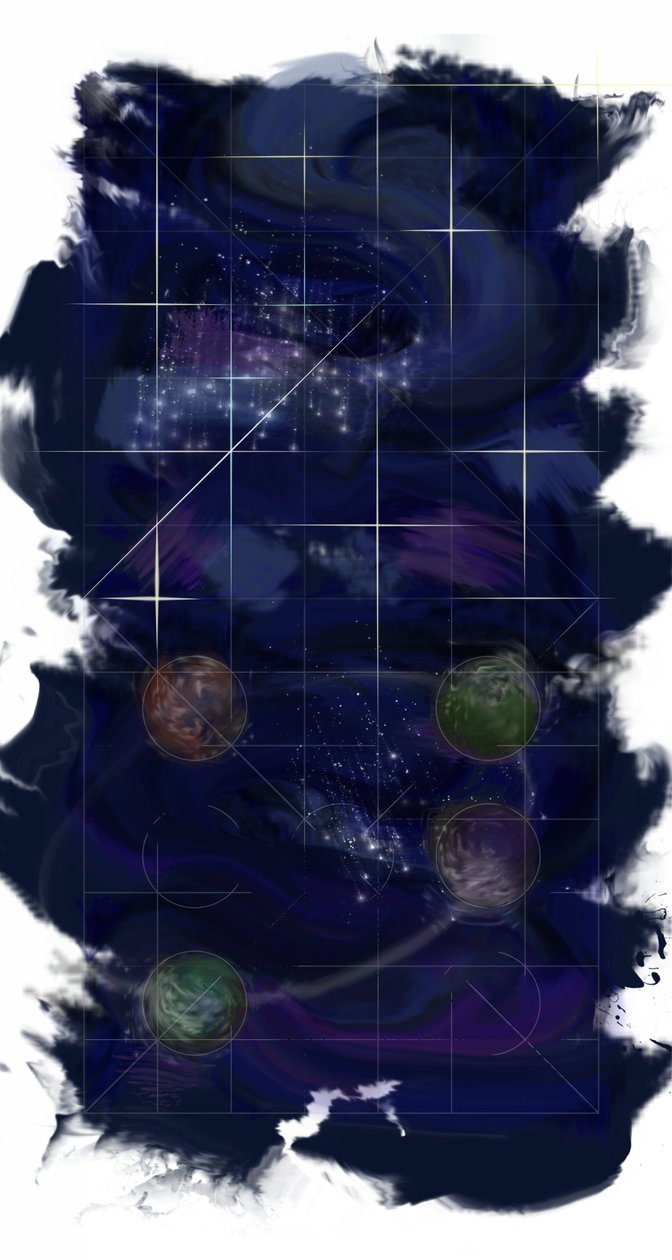Genesis Day 4: Stars, 2014, (digitalt maleri) av Francois Domain