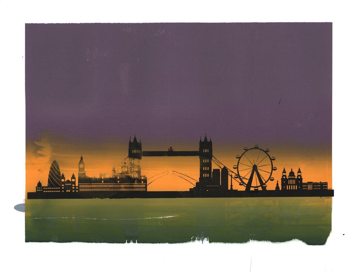 Solnedgang i London av Francois Domain