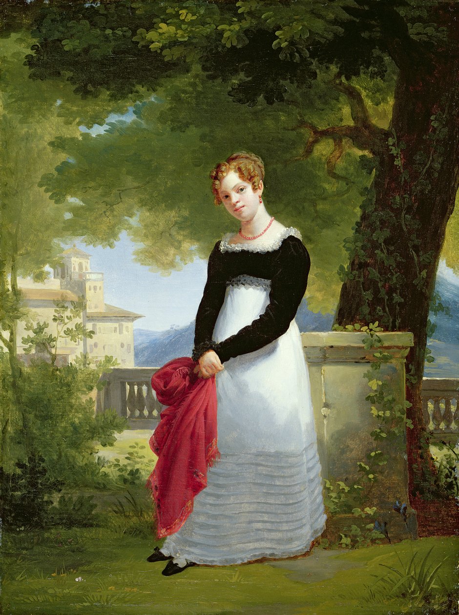 Portrett av Adelaide-Sophie Cleret, ca. 1817 (for par se 282837) av Francois Edouard Picot