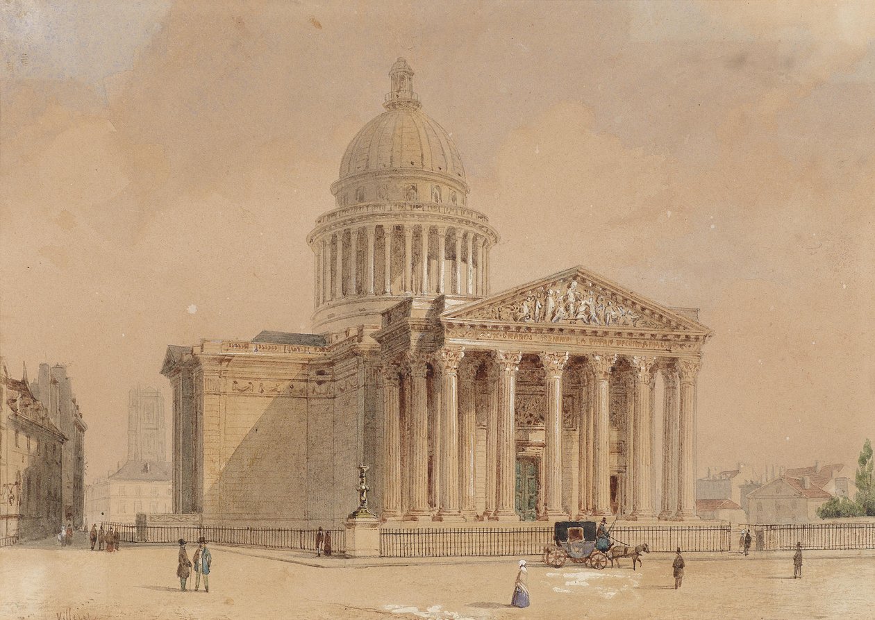 Pantheon i Paris av Francois Etienne Villeret