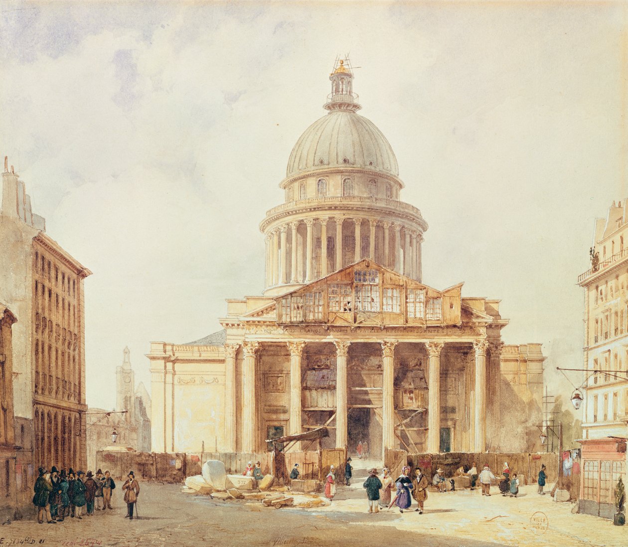 Pantheon i 1835 av Francois Etienne Villeret